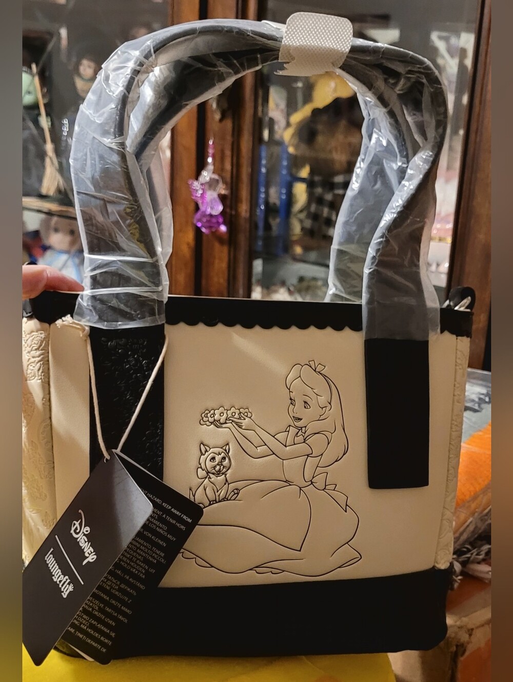 Loungefly Disney Alice in Wonderland Tonal Portrait Mini Crossbody Tote Bag